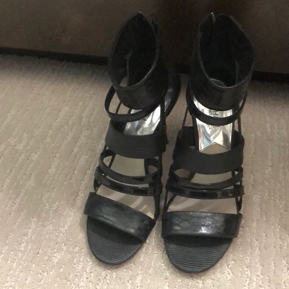 Strappy Black Michael Kors heels size 8.5